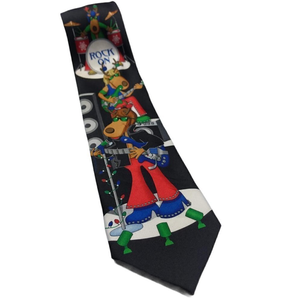 Hallmark Mens Yule Greetings Necktie Christmas Tie
